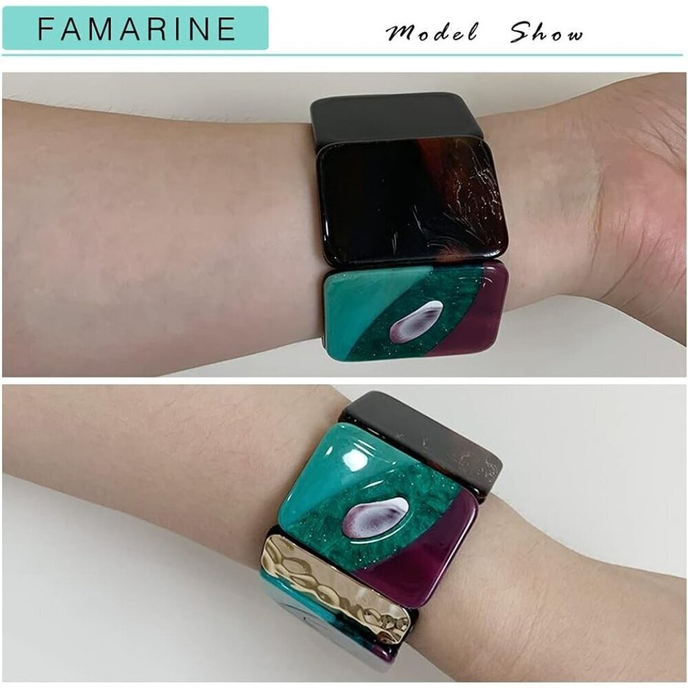 🆕Women's Vintage Tribe Chunky Statement Geometry Bohemia Colorful Bracelet - Picture 2 of 7